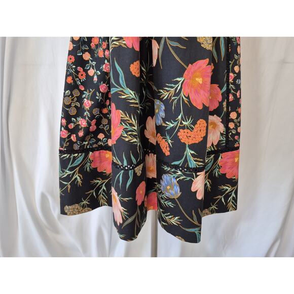 LN Kate Spade New York Black Floral Mixed Blossom Fit & Flare Dress US 4 - Picture 4 of 9